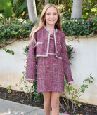 Katie J NYC Girls Hattie Hot Pink Boucle Jacket Girls Casual Tops Katie J NYC