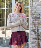 Love Shack Fancy Women Clementian Cardigan Oatmeal Melange Womens Casual Tops Love Shack Fancy