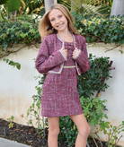 Katie J NYC Girls Hattie Hot Pink Boucle Jacket Girls Casual Tops Katie J NYC
