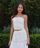 FBZ Girls Tilda Smocked Tube Top Girls Casual Tops FBZ Flowers By Zoe Floral Y/S (7/8)