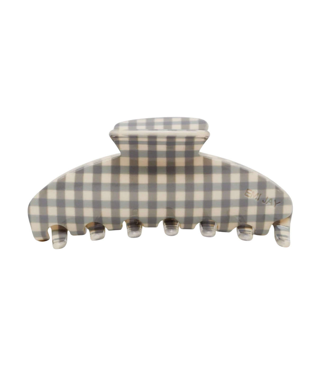Emi Jay Big Effing Clip in Cozy Cloud Gingham Accessories Emi Jay Grey