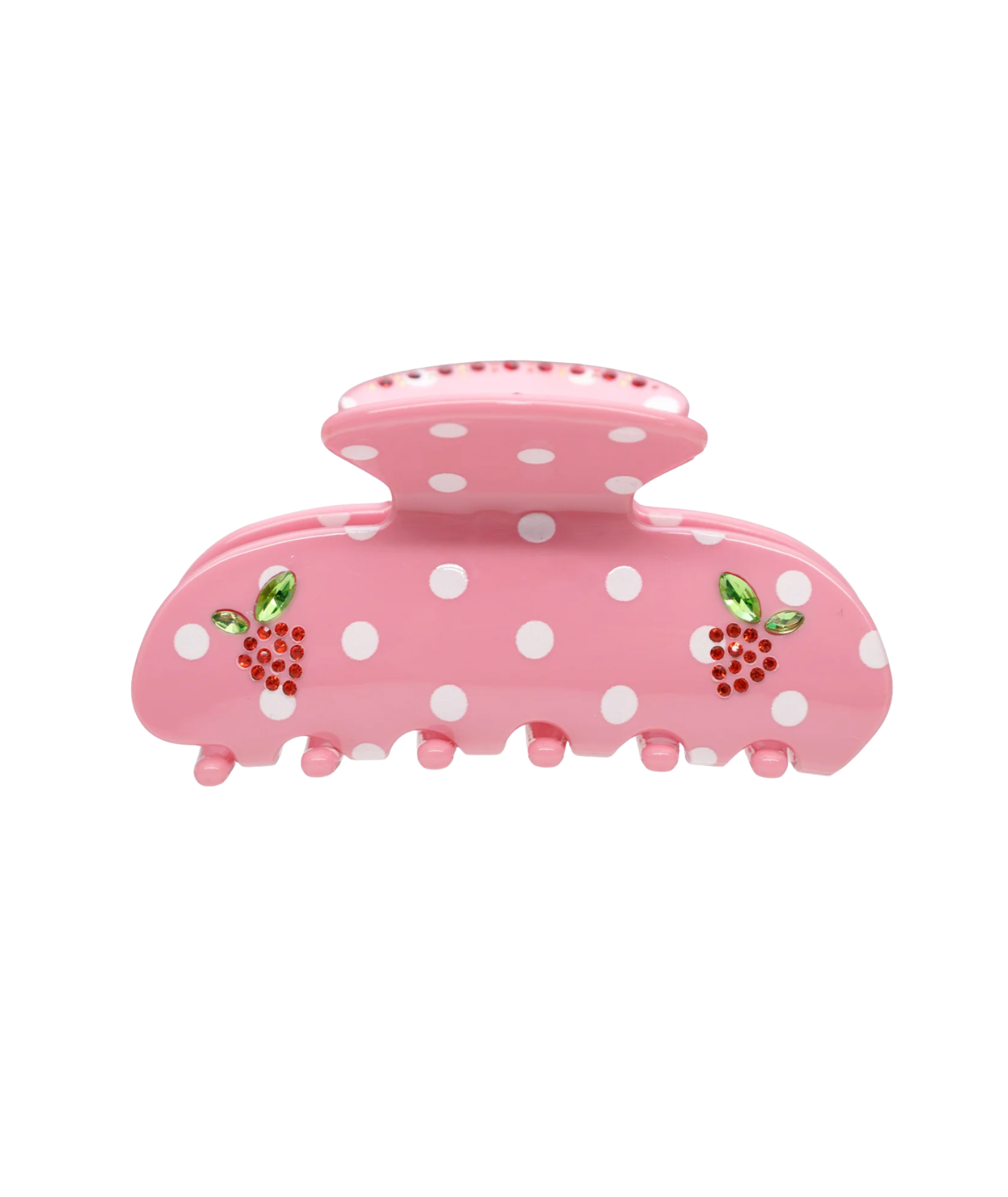 Emi Jay Sweetheart Clip in Lychee Berry Dot Accessories Emi Jay Multi