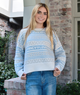 Love Shack Fancy Women Emberly Pullover Winter Haze Distressed/seasonal womens Love Shack Fancy Multi Juniors/Women XXS