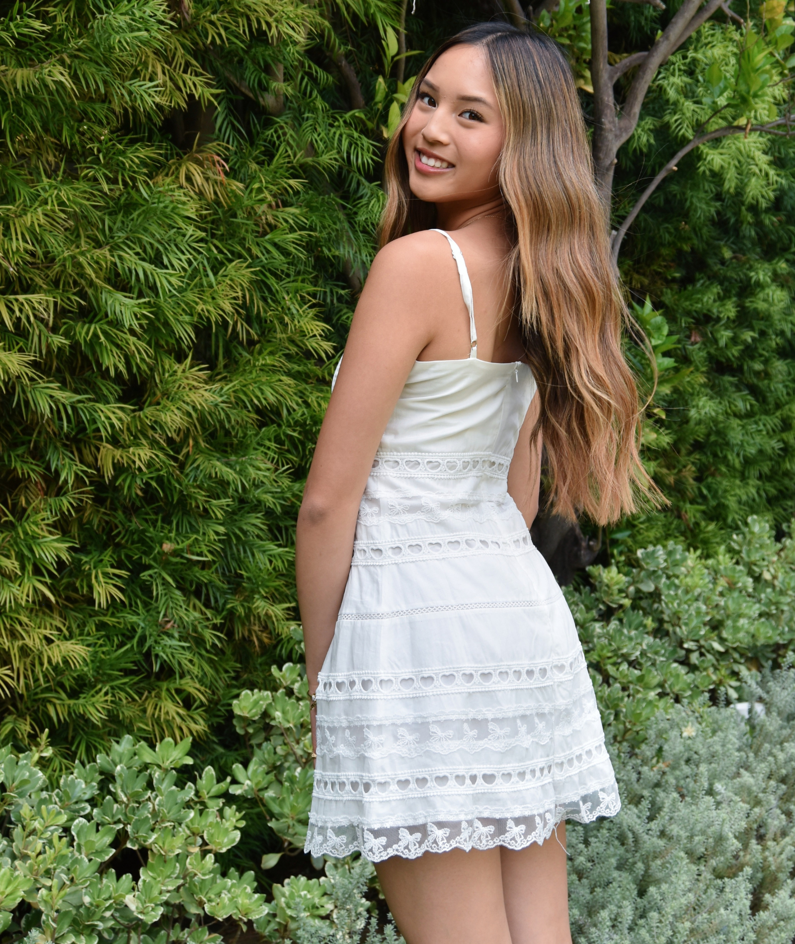 Theme Girls Isabella White Heart Bow Lace Dress Girls Casual Dresses Theme-NYC