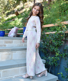 Love Shack Fancy Girls Kisa Pants Milk Rose Girls Casual Bottoms Love Shack Fancy