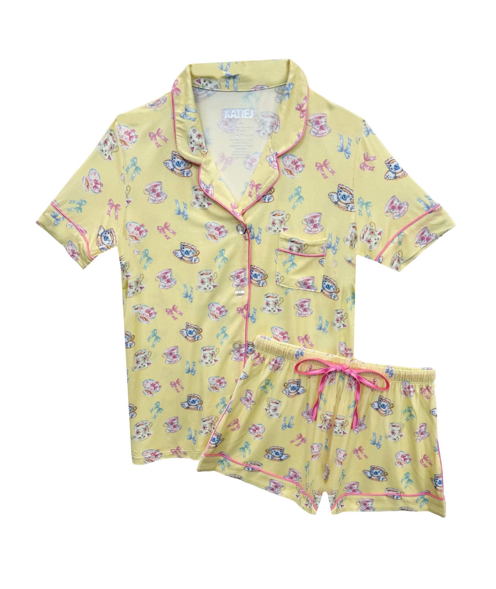 Katie J NYC Juniors Teacups Lynn Shorts PJ Set Accessories Katie J NYC Multi Juniors/Women XXS