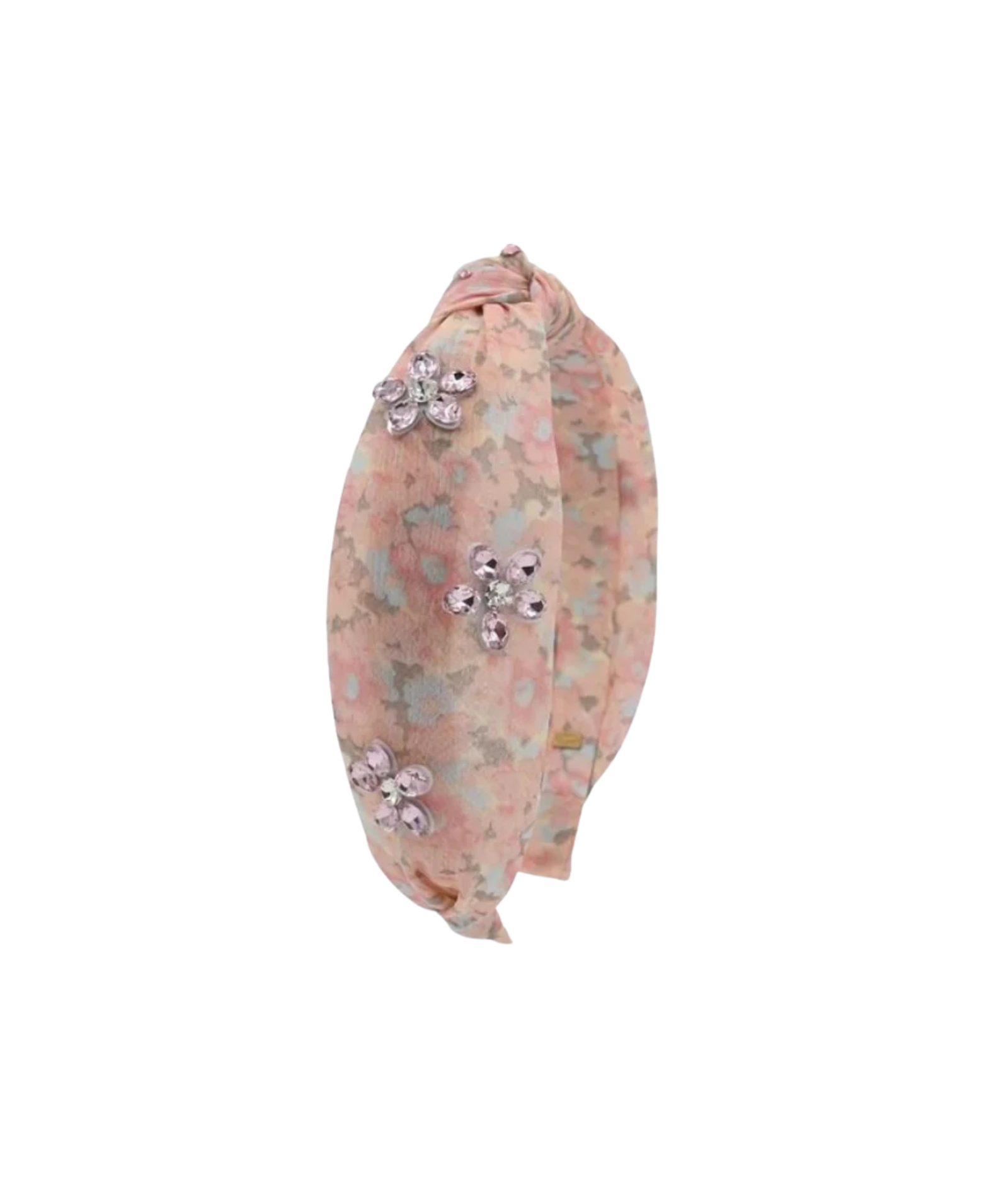 Bari Lynn Knot Headband Floral Print Flower Jewels Accessories Bari Lynn Pink