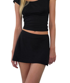 Motel Rocks Women Nidya Skirt Black Womens Casual Bottoms Motel Rocks