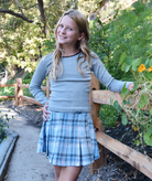 FBZ Girls Harlee Plaid Flannel Skirt Girls Casual Bottoms FBZ Flowers By Zoe Plaid Y/6