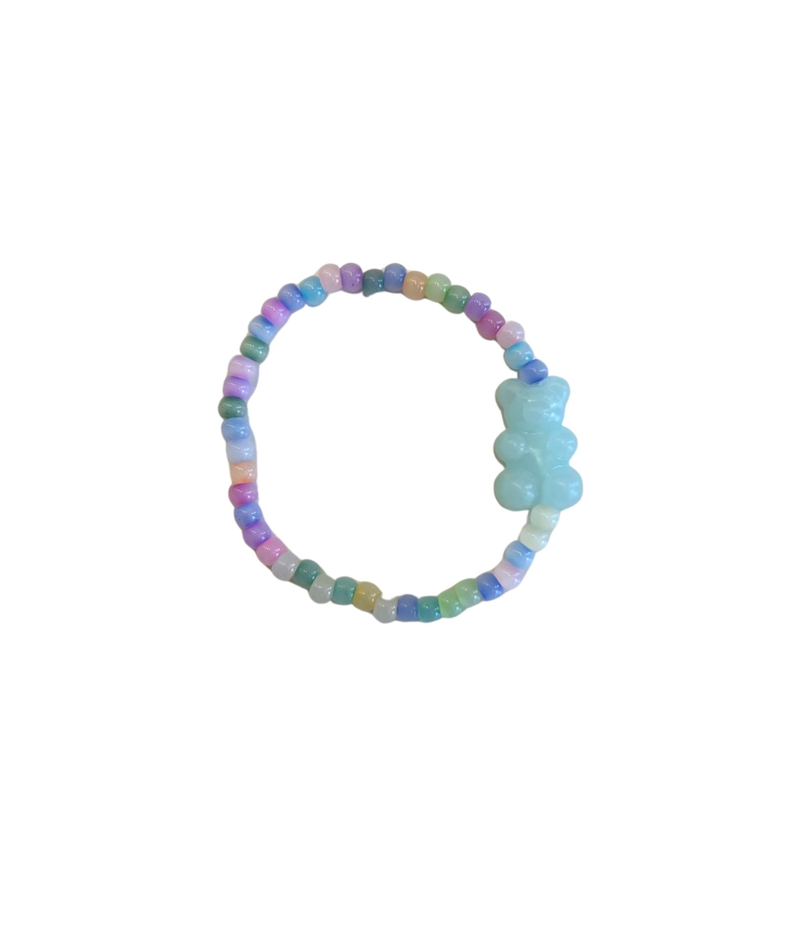Macaroon Pastel Gummy Bear Beaded Bracelet
