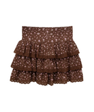 Katie J NYC Juniors Chocolate Floral Melody Skirt Womens Casual Bottoms Katie J NYC Floral Juniors/Women XS