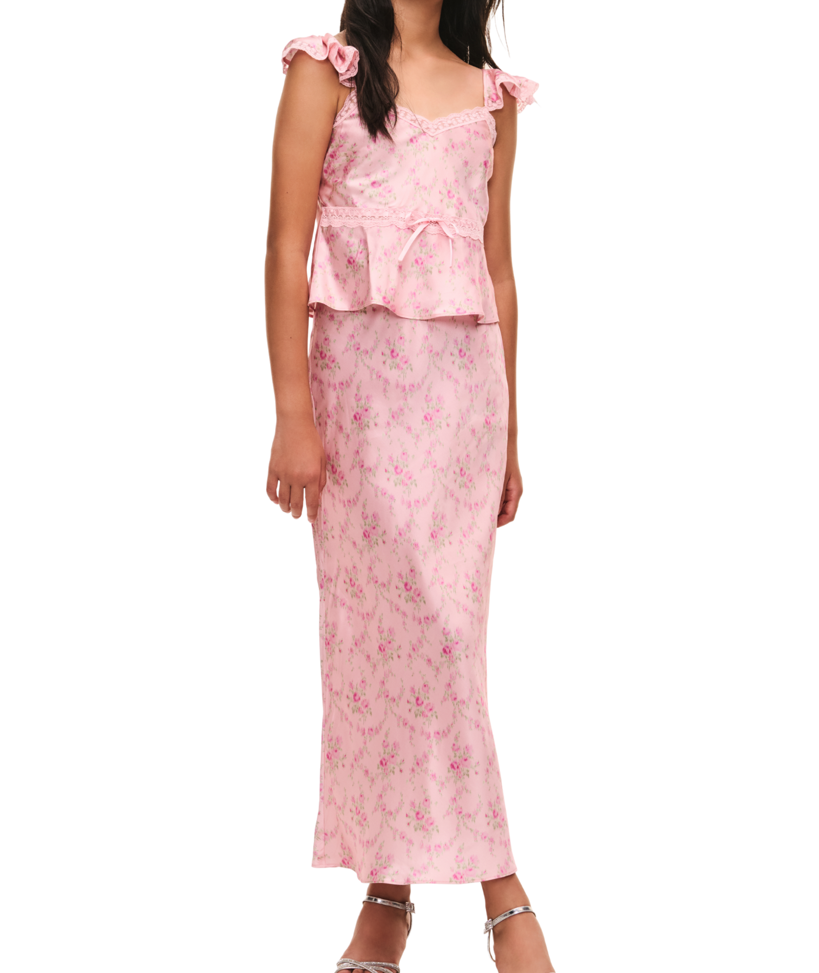 Love Shack Fancy Tween Kalo Skirt Spiced Camellia