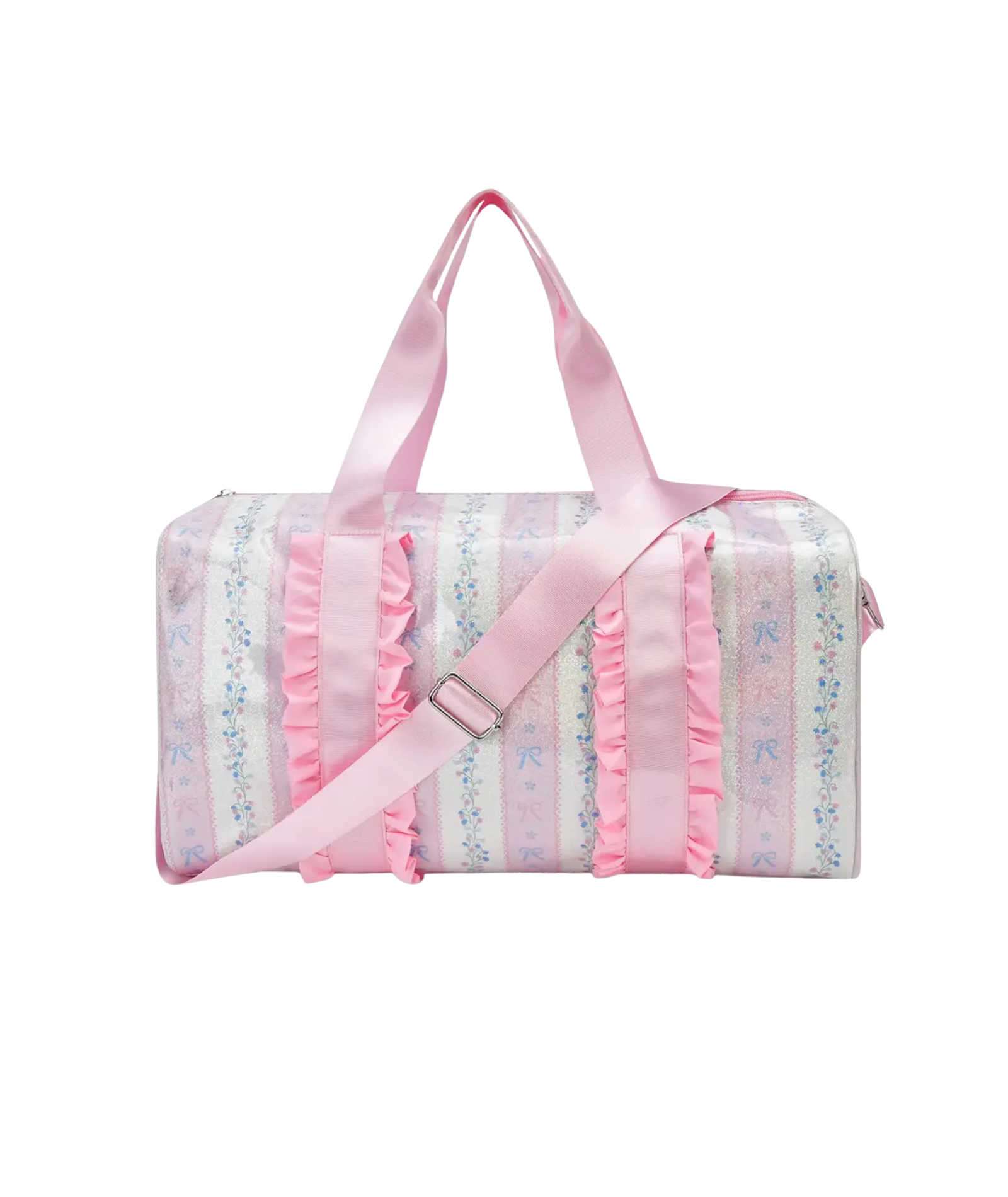 Floral Stripe Duffel Bag Accessories iScream Floral