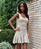 Love Shack Fancy Women Sarajane Dress Honey Gold Womens Casual Dresses Love Shack Fancy