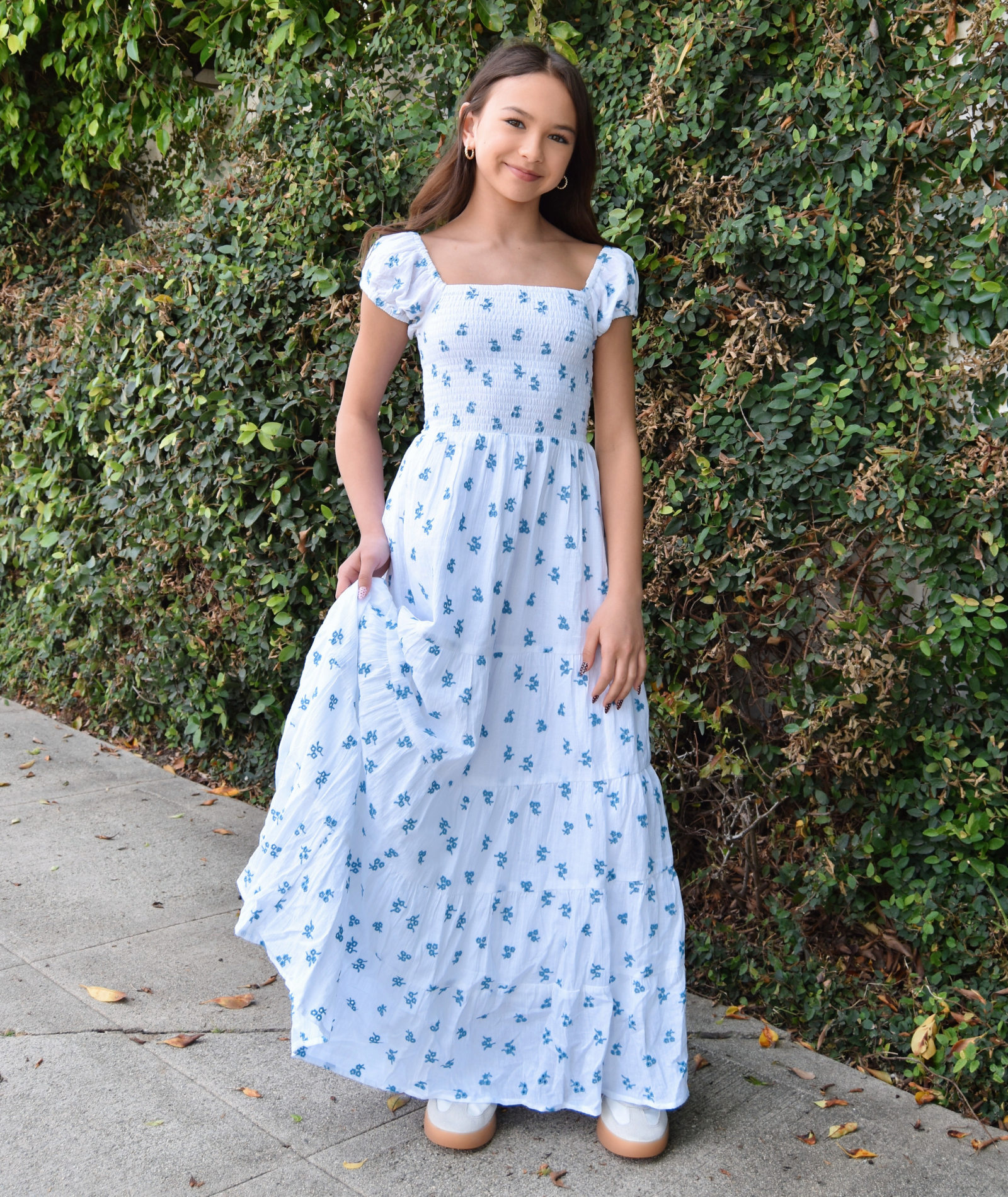 Katie J NYC Juniors Boho Eyelet Indie Dress