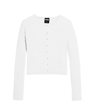 Katie J NYC Girls Rory Crew Cardigan Girls Casual Tops Katie J NYC White Y/S (7/8)