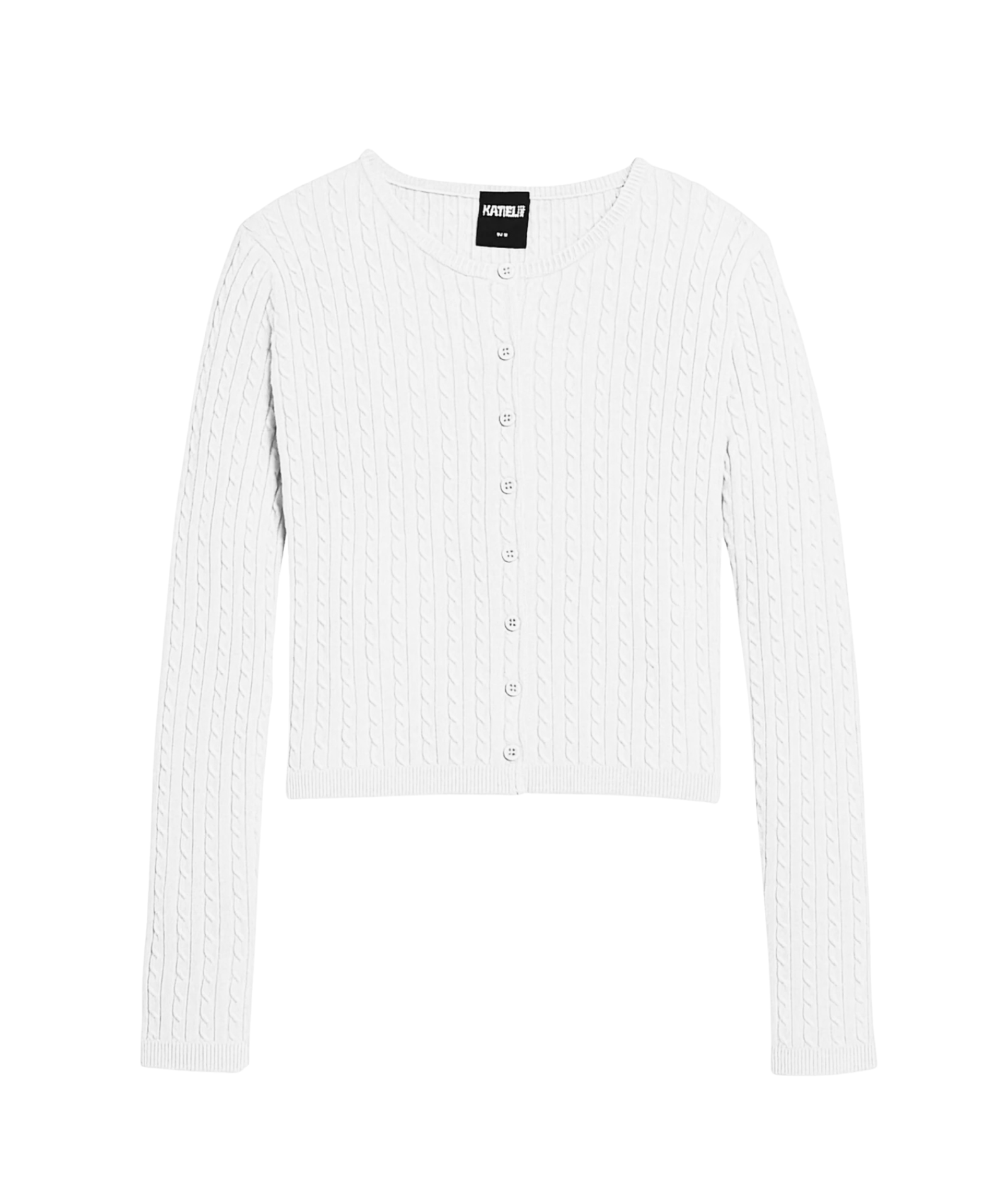 Katie J NYC Girls Rory Crew Cardigan Girls Casual Tops Katie J NYC White Y/S (7/8)