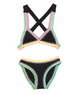 PQ Girls Rainbow Embroidered Bikini Cross Strap Accessories PQ Girls Black Y/6