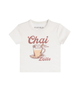 Katie J NYC Girls Chai Baby Tee Girls Casual Tops Katie J NYC Vintage White Y/S (7/8)