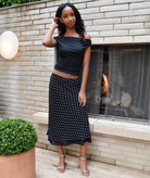 8apart Women Wren Polka Dot Midi Skirt Womens Casual Tops 8apart Black Juniors/Women XS