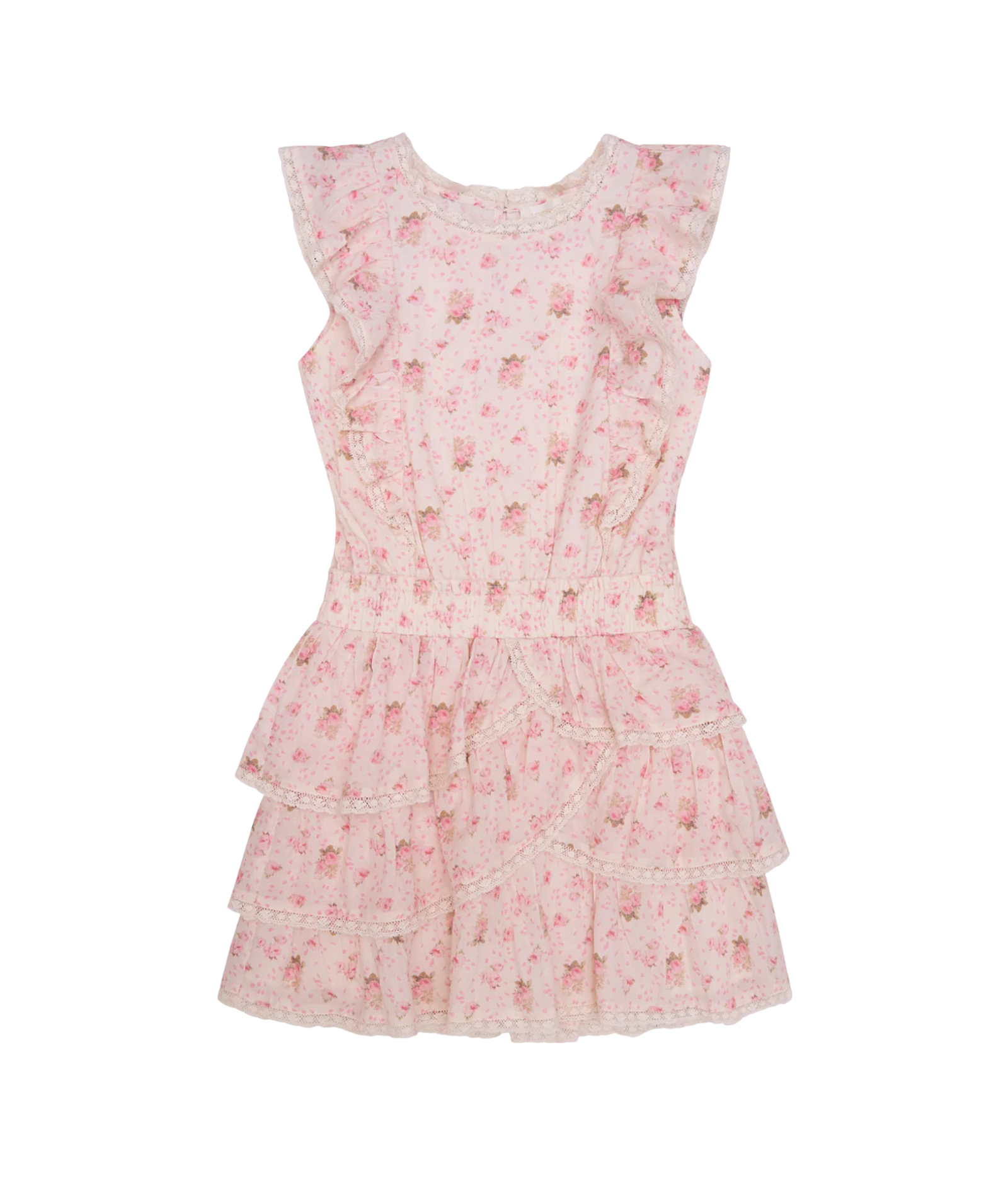 Love Shack Fancy Girls Decker Dress Shadowed Lilac Girls Casual Dresses Love Shack Fancy