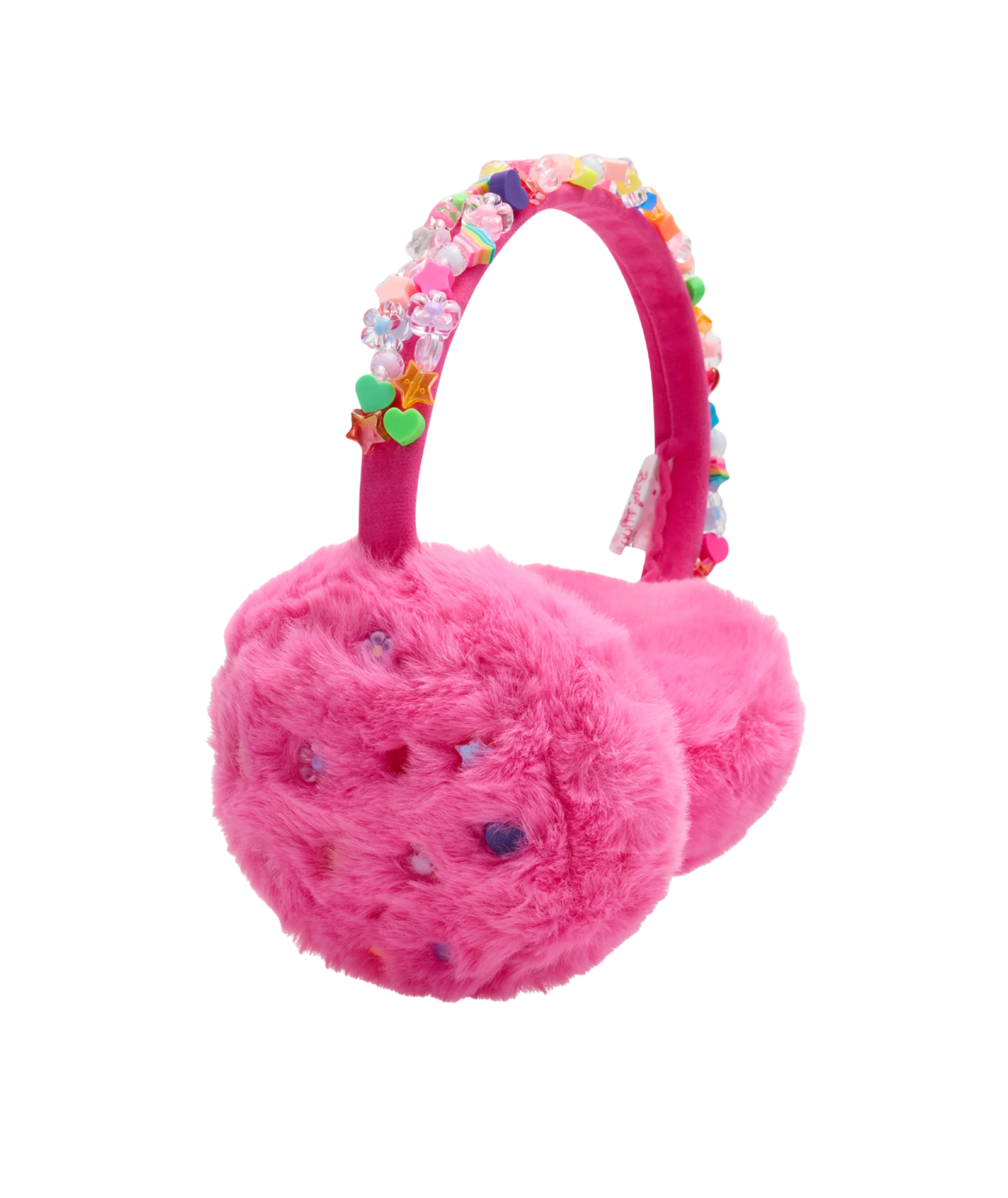 Bari Lynn Ear Muffs Pink With Charms Accessories Bari Lynn Pink One Size Fits Most (Y/7-Y/14)