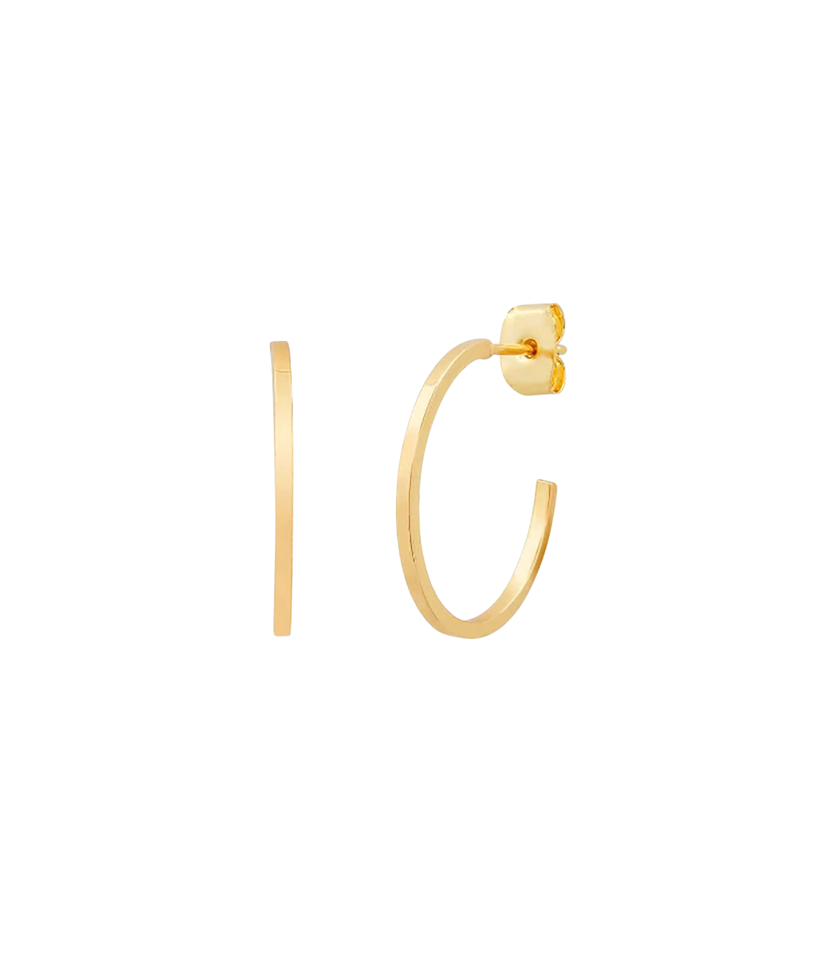 TAI Sleek Small Gold Hoops