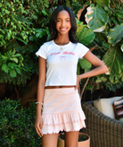 Katie J NYC Girls Ciao Bella Tee Girls Casual Tops Katie J NYC White Y/S (7/8)