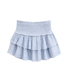 Katie J NYC Girls Blue Ditsy Floral Bianca Skirt Girls Casual Bottoms Katie J NYC Floral Y/S (7/8)