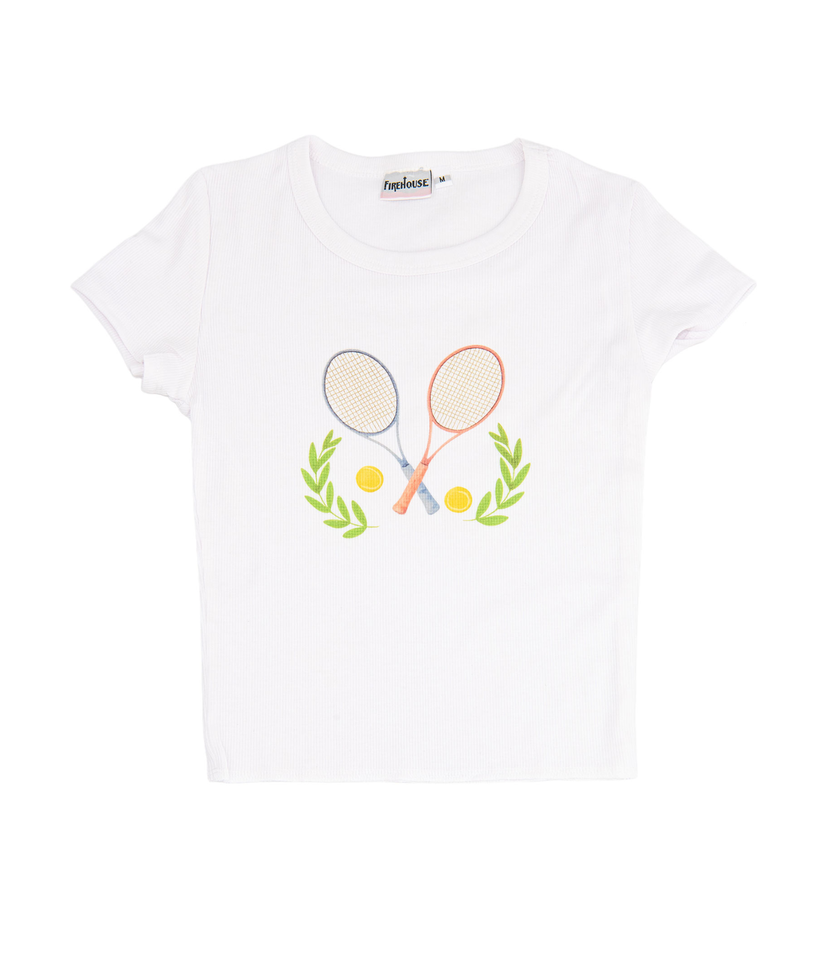 Firehouse Girls Tennis Fan Rib Tee