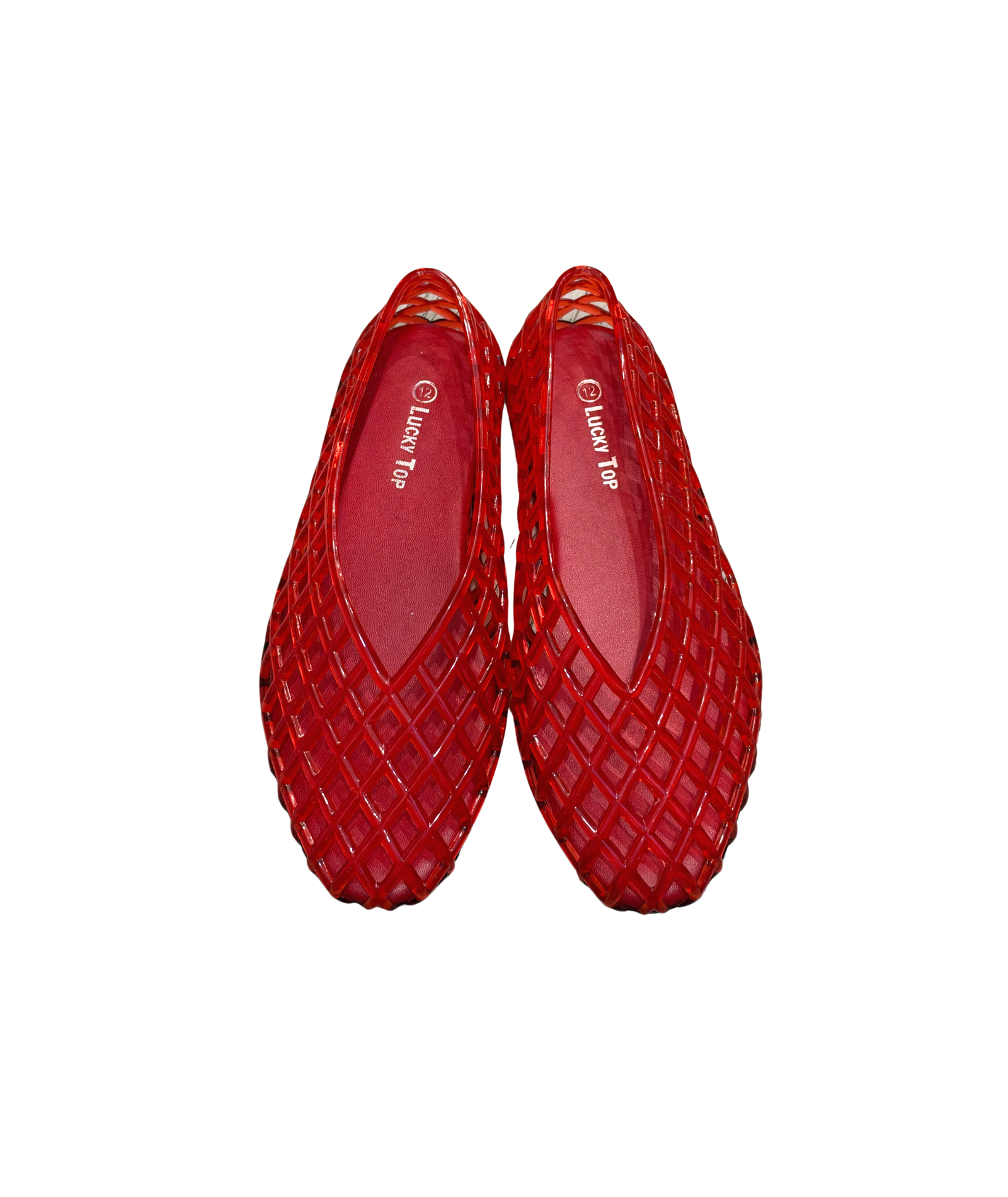 Frankie's Exclusives Girls Jelly Ballet Flats Accessories Frankie's Exclusives Red Shoes/12