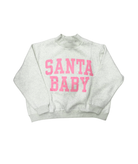 8apart Women Santa Baby/Santa's Favorite Reversible Mock Neck Sweatshirt Womens Casual Tops 8apart Heather Grey Juniors/Women S/M