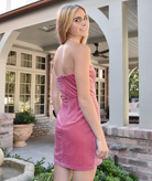 Theme Girls Elle Pink Velour Diamond Bow Dress Girls Special Dresses Theme-NYC