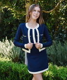Katie J NYC Girls Whitney Cardigan Evening Blue/Cream Girls Special Tops Katie J NYC