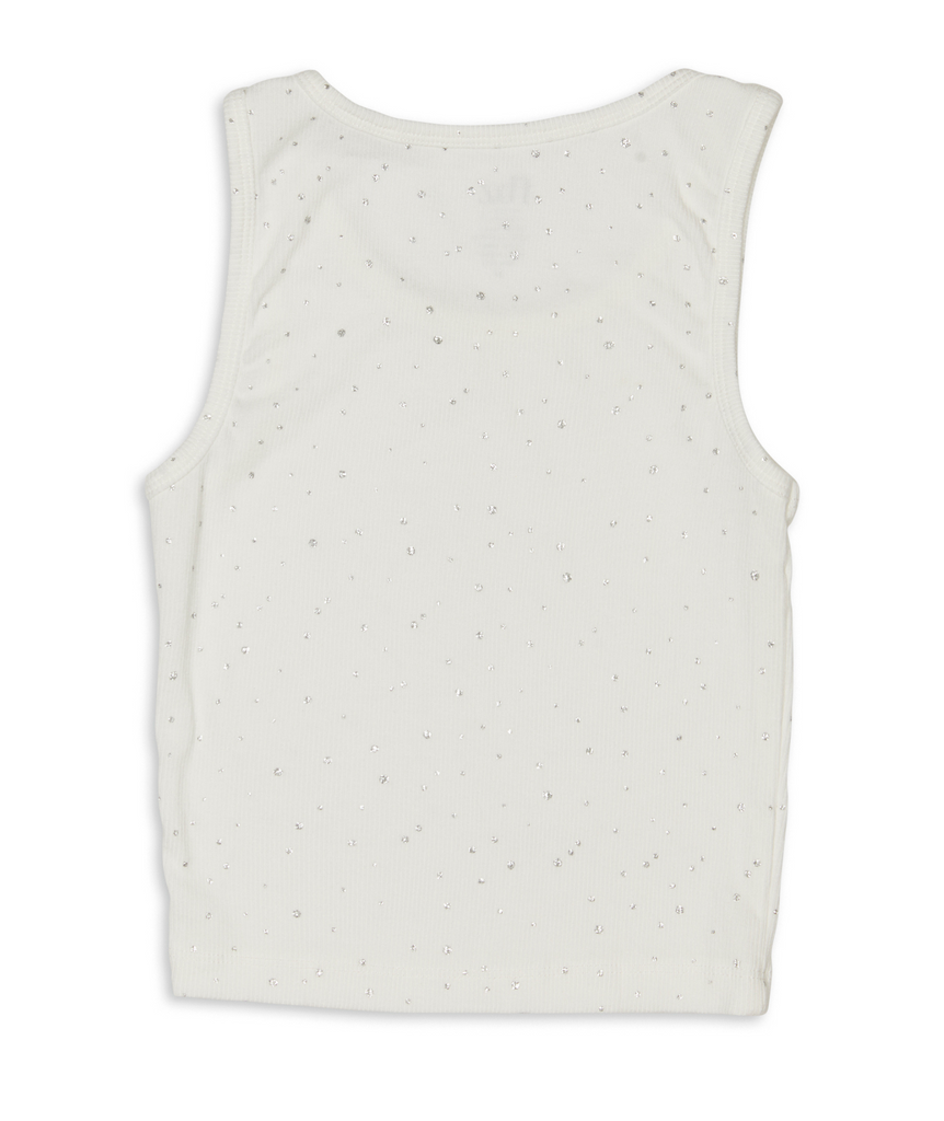 FBZ Girls Kai White Sparkle Tank Girls Casual Tops FBZ Flowers By Zoe