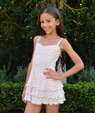 Katie J NYC Girls Felicity Dress Pico Edge Heart Girls Casual Dresses Katie J NYC Multi Y/S (7/8)