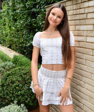 Theme Girls Gemma Lurex Heart Mini Skirt Winter White Girls Special Bottoms Theme-NYC