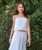 Love Shack Fancy Girls Quince Top White Girls Casual Tops Love Shack Fancy White Y/S (7/8)