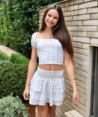 Theme Girls Gemma Lurex Heart Mini Skirt Winter White Girls Special Bottoms Theme-NYC