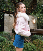 Love Shack Fancy Girls Mini Sandria Jacket Pale Pink Girls Casual Tops Love Shack Fancy