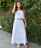 Love Shack Fancy Girls Quince Top White Girls Casual Tops Love Shack Fancy