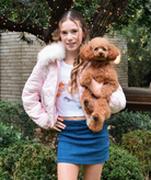 Love Shack Fancy Girls Mini Sandria Jacket Pale Pink Girls Casual Tops Love Shack Fancy