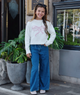 DL1961 Girls Frankie Denim Dream Aura Low Slung Wide Leg Jeans
