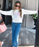 Katie J NYC Girls Maggie Pink Bow Sweater