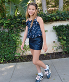 Theme Girls Sara Vegan Leather Mini Skirt Girls Casual Bottoms Theme-NYC