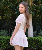 Katie J NYC Girls Pink Mini Toile Brooke Skirt Girls Casual Bottoms Katie J NYC