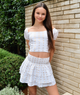 Theme Girls Gemma Lurex Heart Mini Skirt Winter White Girls Casual Bottoms Theme-NYC White Y/XS (6X)