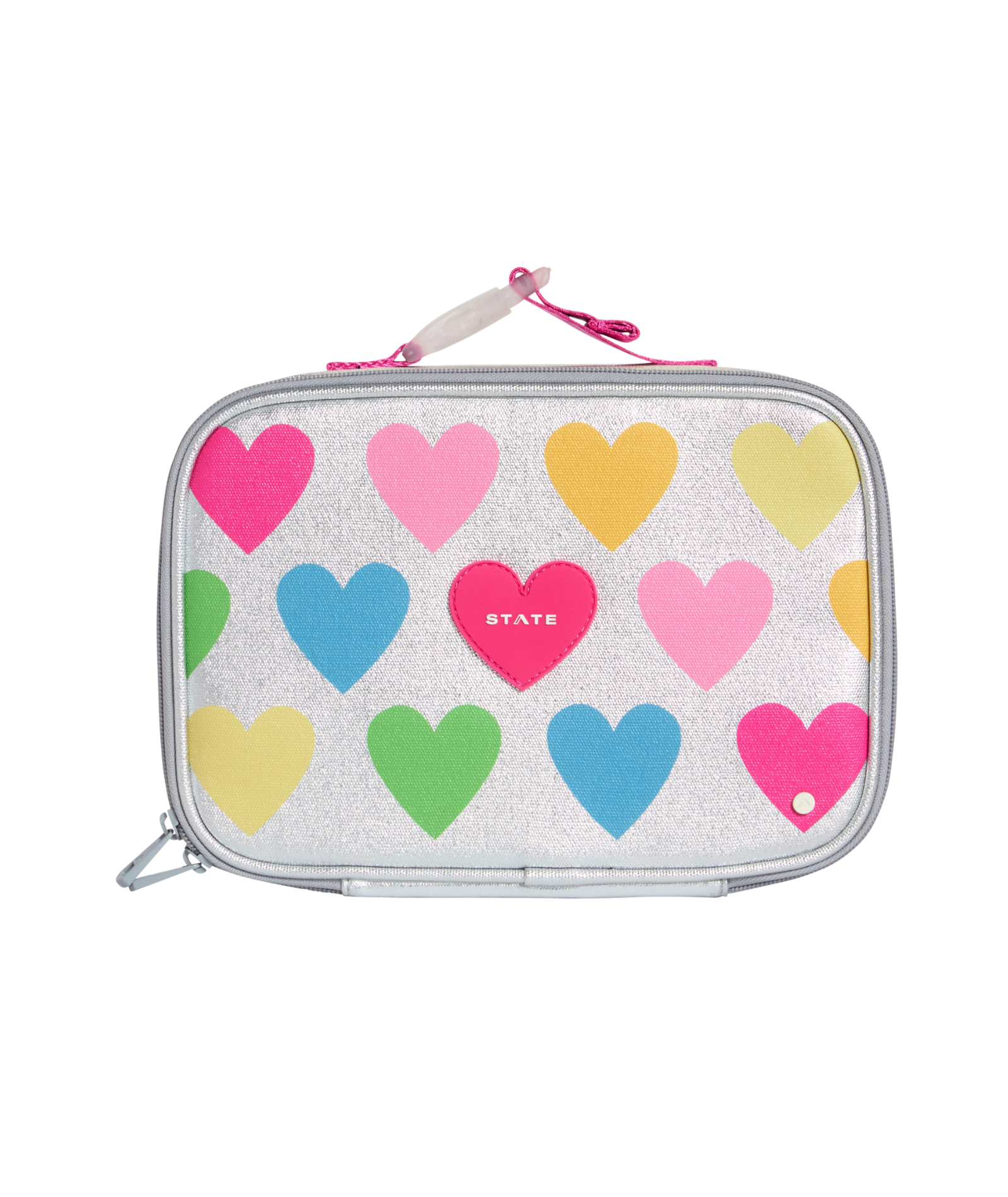State Bags Rodgers Lunch Box Happy Fuzzy Hearts