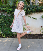 Katie J NYC Girls Emmylou Pink Multi Boucle Dress Girls Special Dresses Katie J NYC
