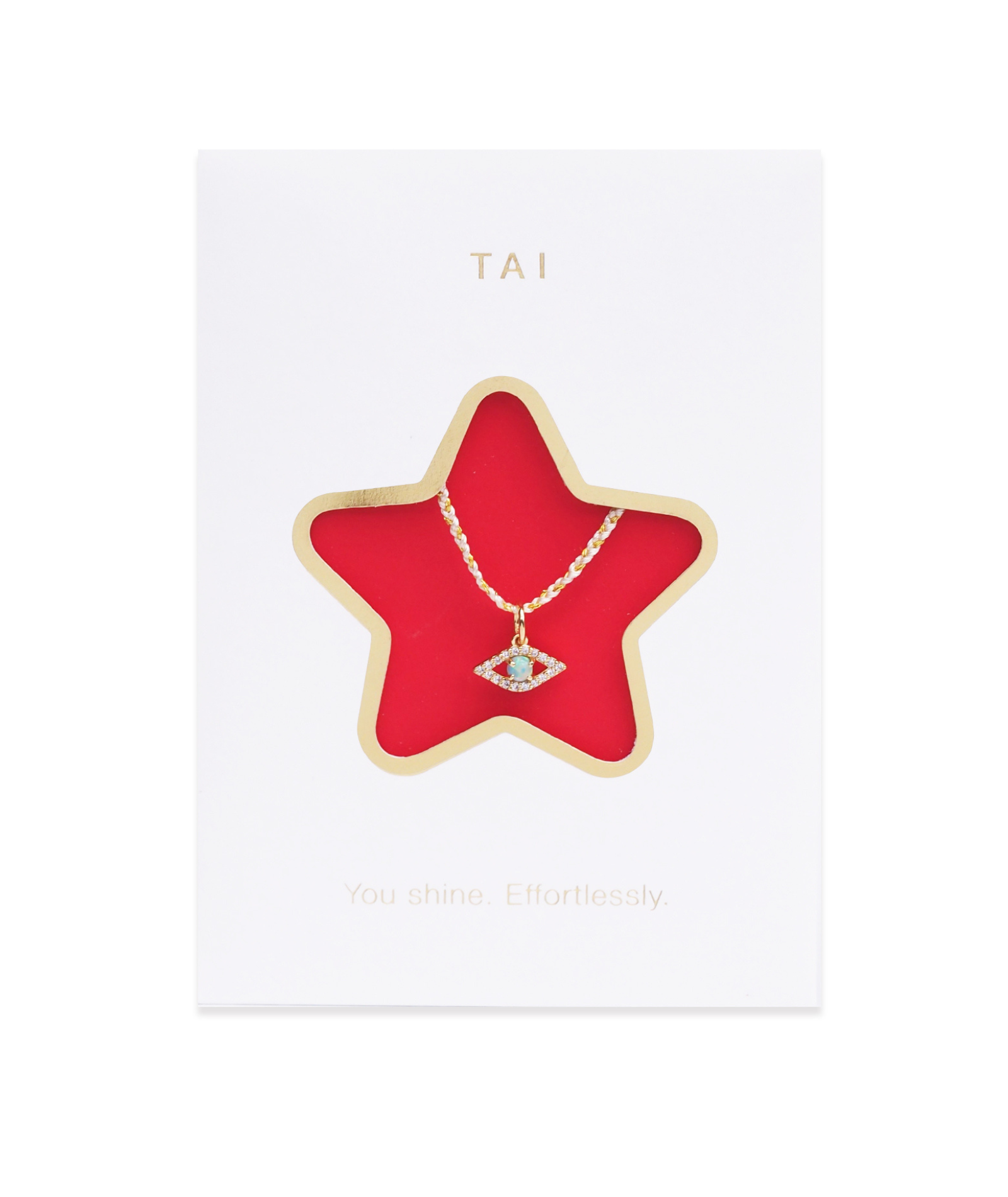 TAI Necklace Card Evil Eye Jewelry - Trend TAI Gold